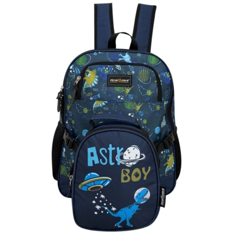 Kit Escolar Peaktour Dino + Lonchera Azul image number null