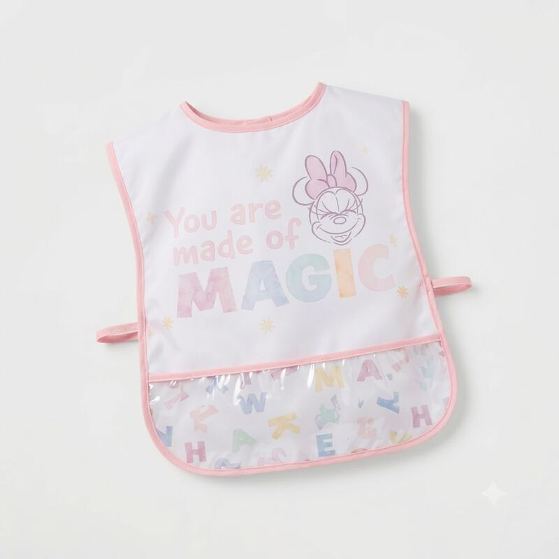 Bata Babero Bolsillo Impermeable Minnie Blanco ... image number null