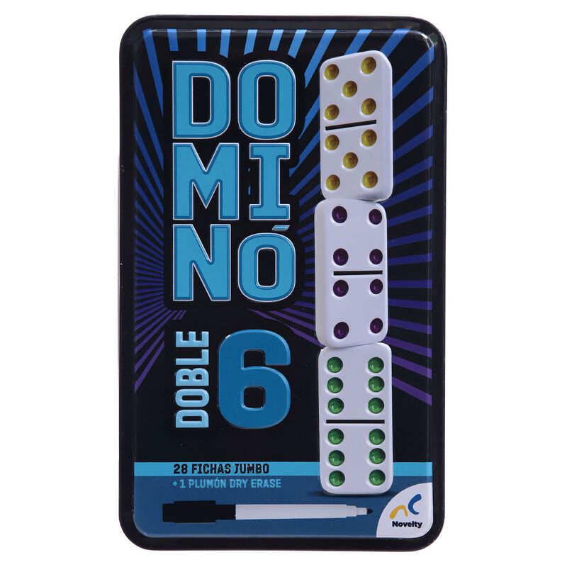 Domin&oacute; Doble 6 con Plum&oacute;n Borrable image number null