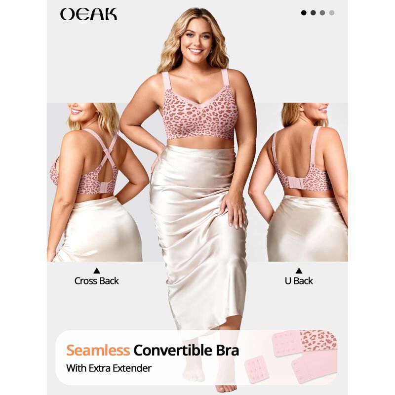 Sujetador Oeak Sin Aros De Gel Talla Plus 3XL R... image number null