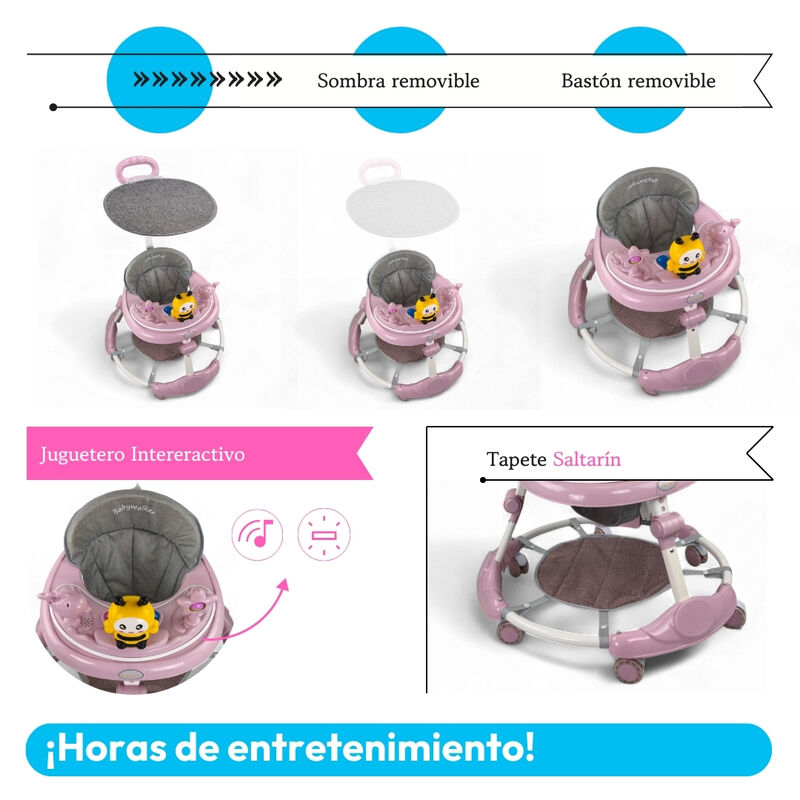 Andadera C/ Tapete Saltar&iacute;n Abeja Musical Mod. ... image number null