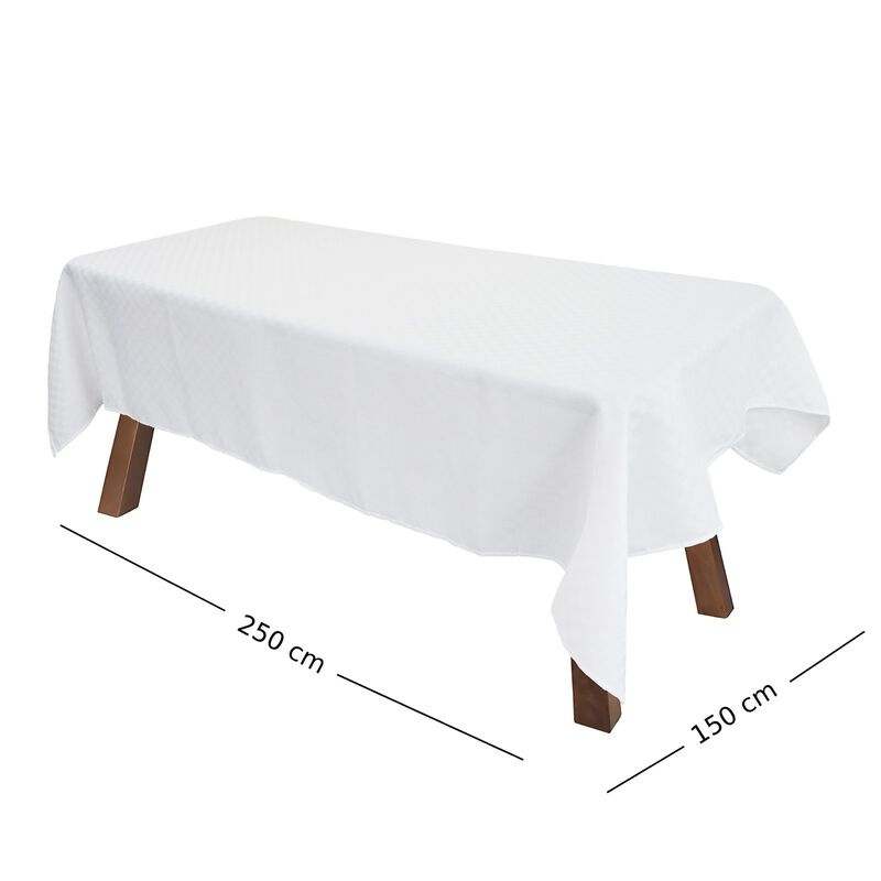Mantel Para Comedor Rectangular Color Blanco image number null