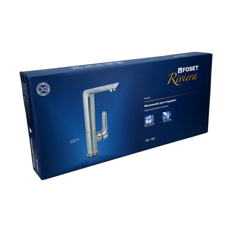 Monomando Satín Cuello Alto para Fregadero Fose... image number null