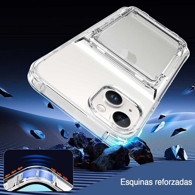 Funda TEKKU TPU Tarjetero para iPhone 15 PLUS T... image number null