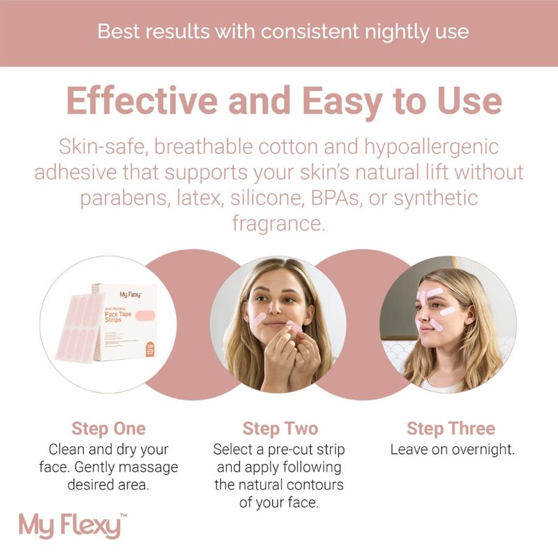Cinta Facial My Flexy 128 Tiras Antiarrugas de ... image number null
