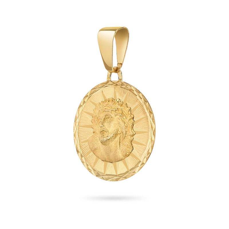 Medalla Circular Oro Amarillo 14K Divino Rostro... image number null