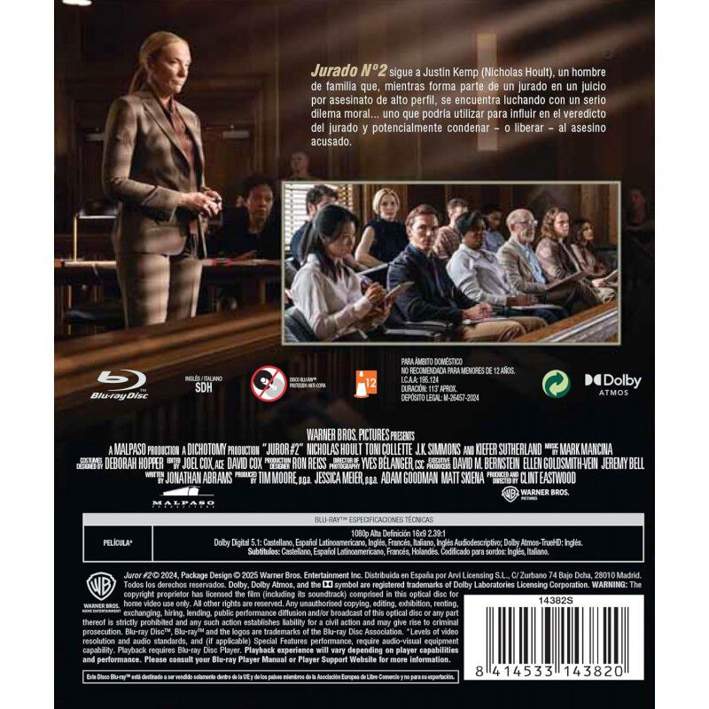 Jurado N&ordm; 2 [Blu-ray] (2024) Juror #2 image number null
