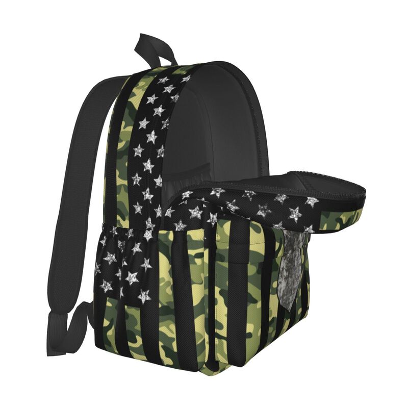 Mochila Sunwarshile Camuflaje con Bandera Ameri... image number null