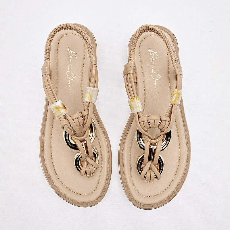 Been Class sandalia piso para mujer beige cod 1... image number null