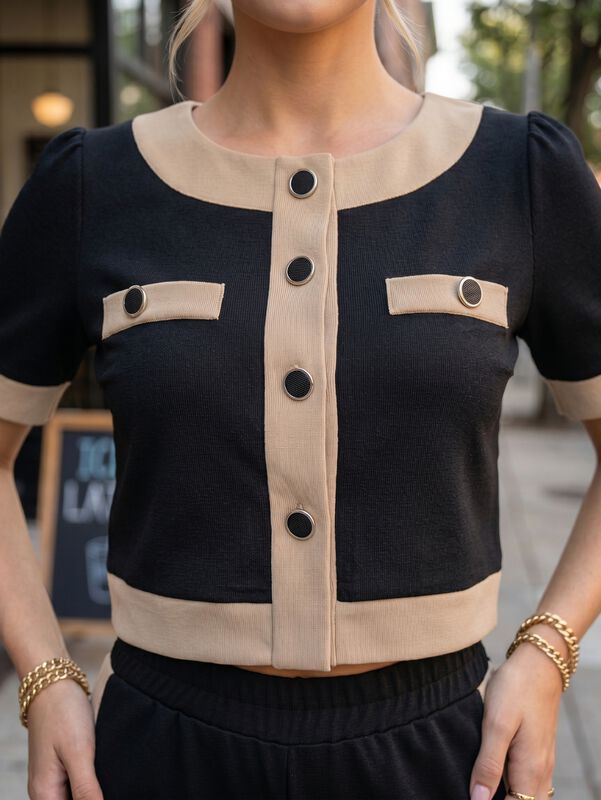 Conjunto 2 Piezas, Blusa Y Pantal&oacute;n Moderno, Co... image number null
