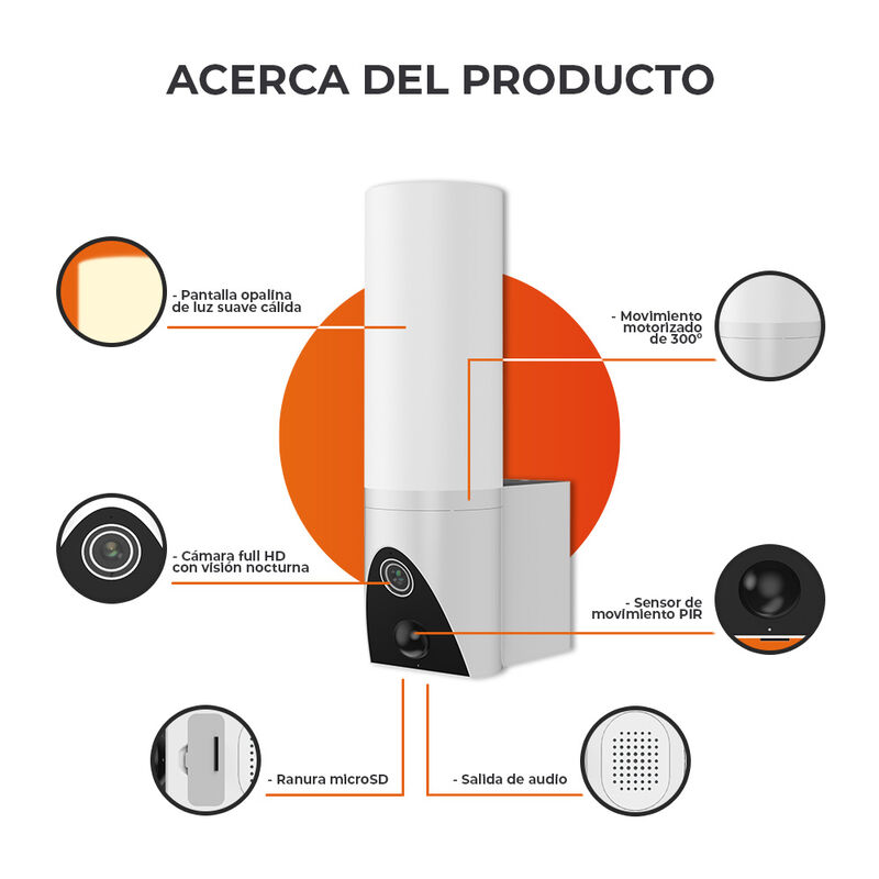 Cámara de Monitoreo con Lámpara Inteligente Wi-... image number null