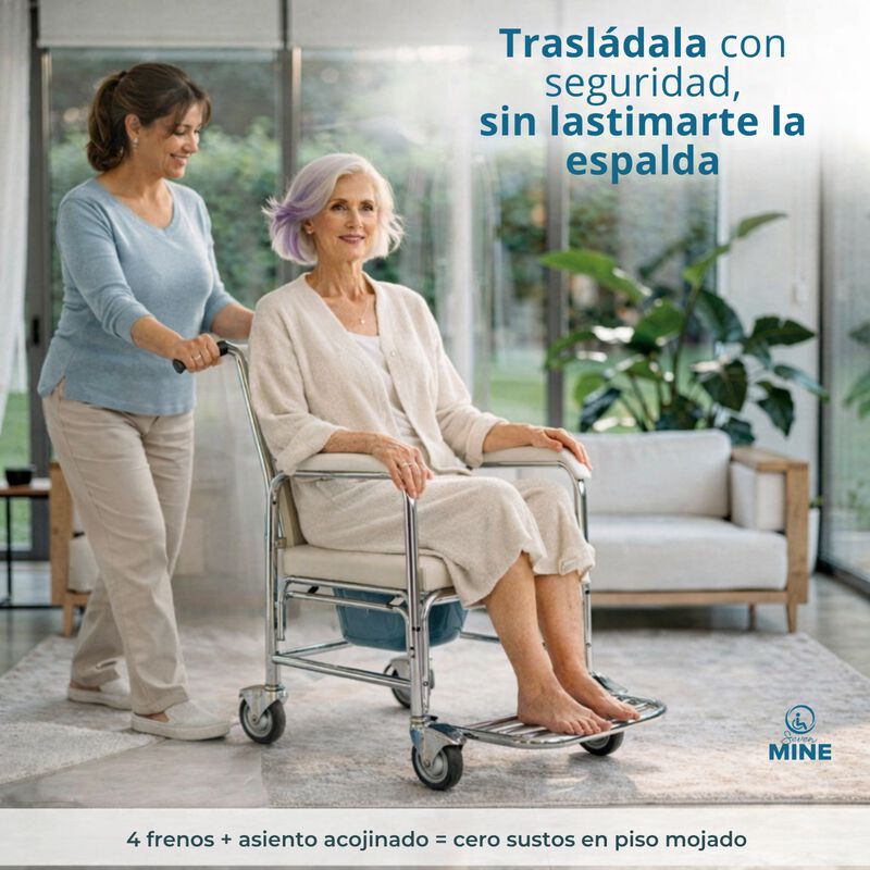 Silla Comodo  con Ruedas y Frenos Traseros | Si... image number null