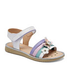 Trencitas sandalia para ni&ntilde;a blanco multicolor cod 140832-D