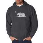 Sudadera Con Capucha Word Art Para Hombre - Oso de California - Gris