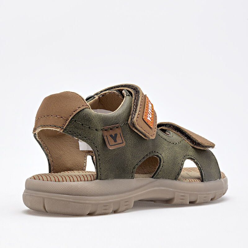 Yuyin Sandalia para ni&ntilde;o olivo camel image number null