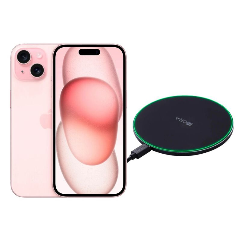 iPhone 15 128GB Rosa E-SIM Reacondicionado + Ca... image number null