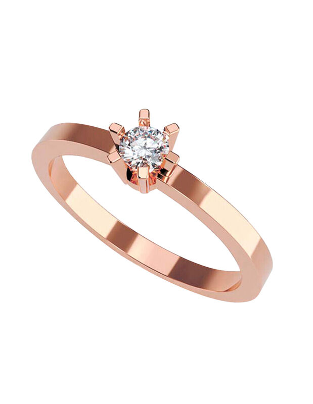 Anillo de Compromiso de 14K con Diamante de Lab... image number null