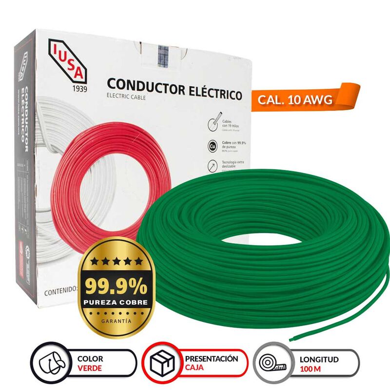 Cable Thw-ls/thhw-ls Ce Rohs 10 Awg En Caja Col... image number null