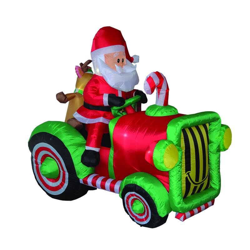 Pap&aacute; Noel Inflable Con Tractor Ace Trding-four ... image number null