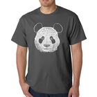 Camiseta Word Art Para Hombre - Panda - Gris