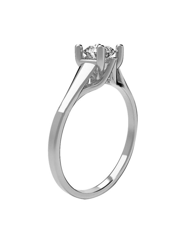 Anillo de Compromiso en Oro de 14K con Circonia... image number null