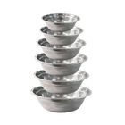 Juego De 6 Bowls De Aero Inoxidable Shorbull Medidas 14, 6, 18, 20, 22, 24cm