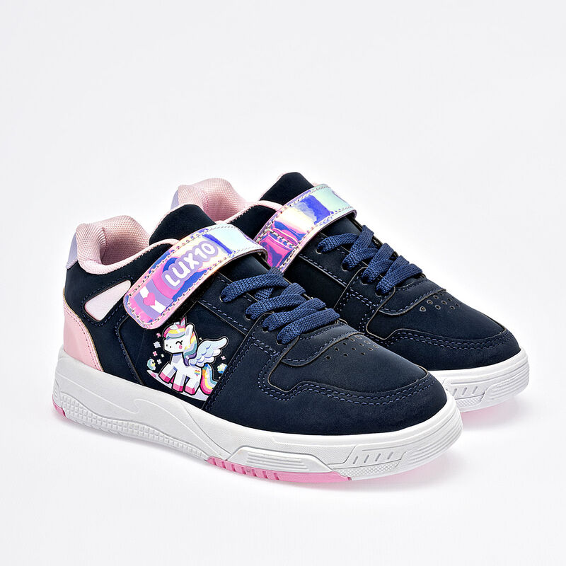 Lux-10 tenis para ni&ntilde;a marino rosa cod 140585-D image number null
