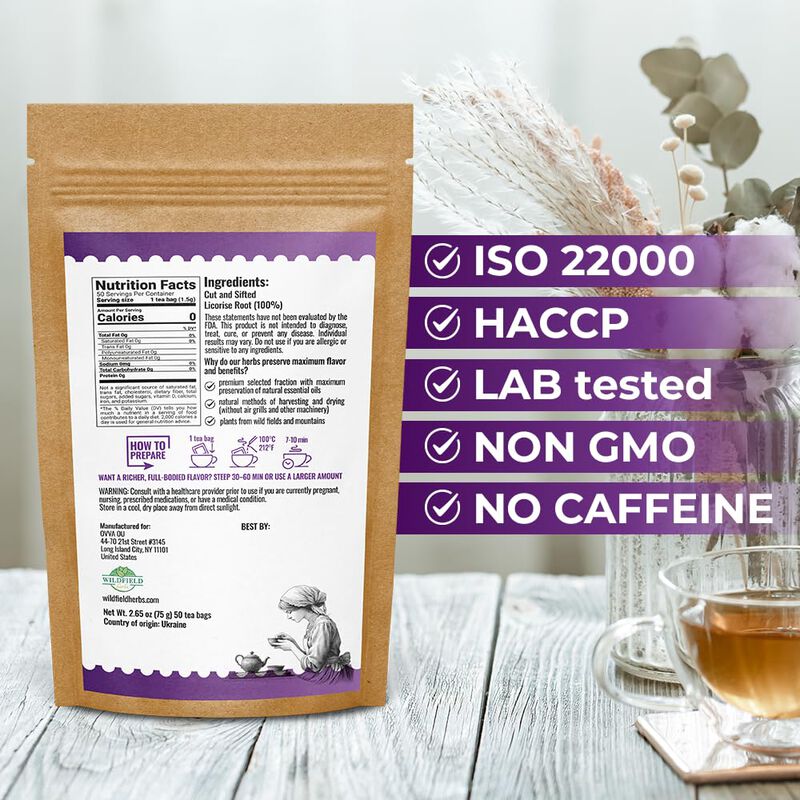 T&eacute; Wildfield Herbs De Ra&iacute;z De Regaliz &ndash; 50 Bols... image number null
