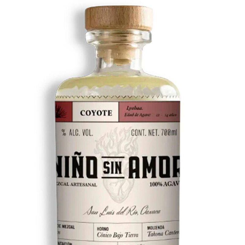 Mezcal Artesanal Destilado Ni&ntilde;o Sin Amor Coyote... image number null