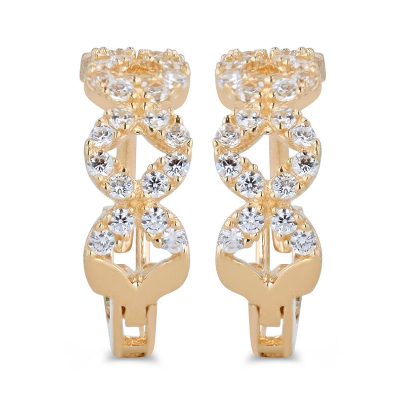 Arracadas De Oro Amarillo 14K Con Zirconias (10... image number null