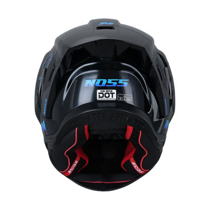 Casco Noss Ns-806 Cerrado S&oacute;lido Negro Xxl image number null