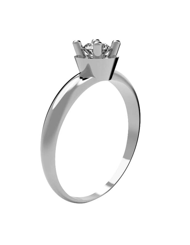 Anillo de Compromiso de 14K con Diamante de Lab... image number null