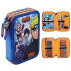 Estuche Naruto De 2 Compartimentos Con Set De Papeler&iacute;a