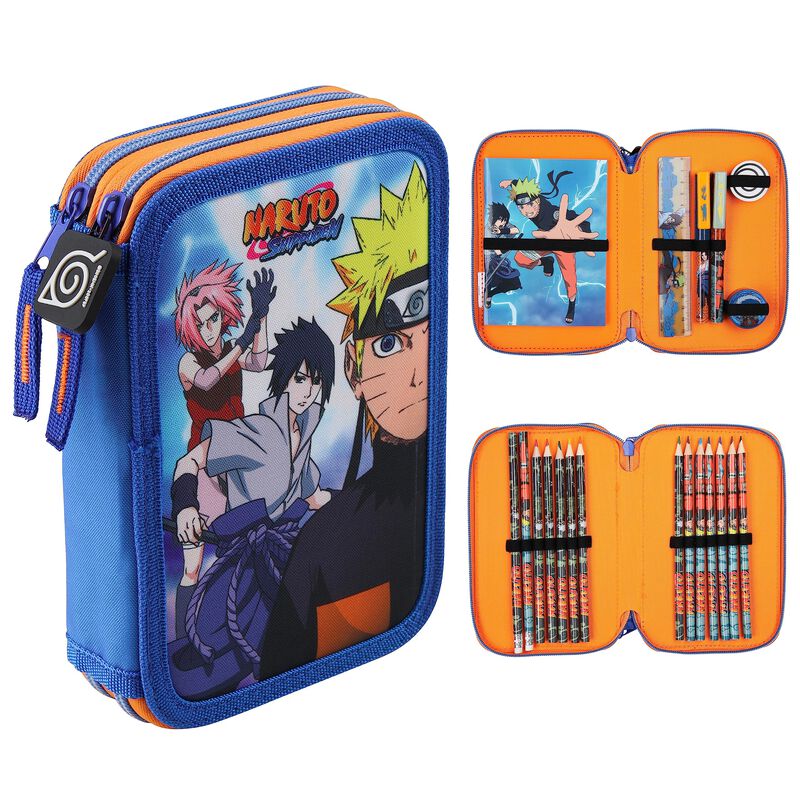 Estuche Naruto De 2 Compartimentos Con Set De P... image number null