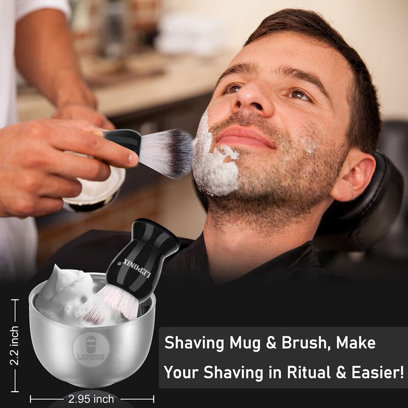 Kit De Afeitado Leponix Safety Razor Con Crema ... image number null