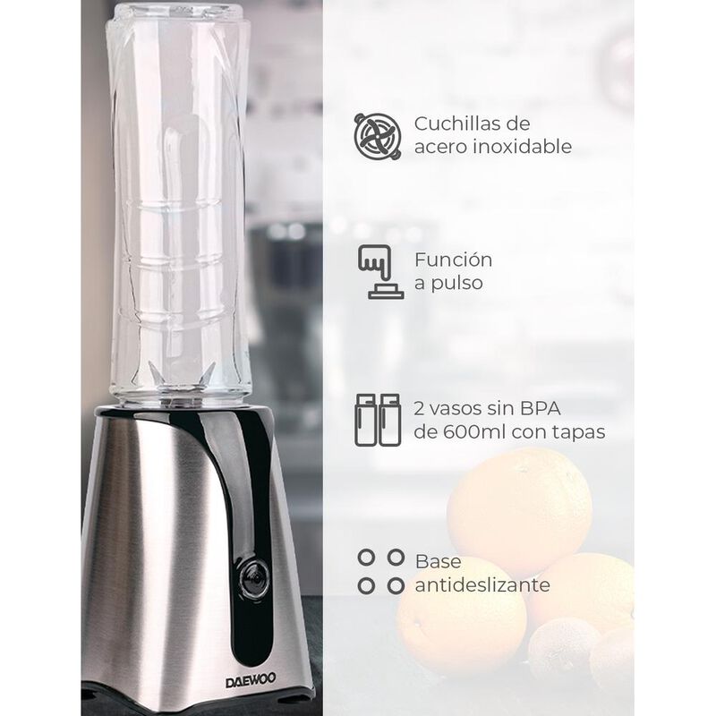 LICUADORA PERSONAL DAEWOO DBL-829 ACERO INOX CO... image number null