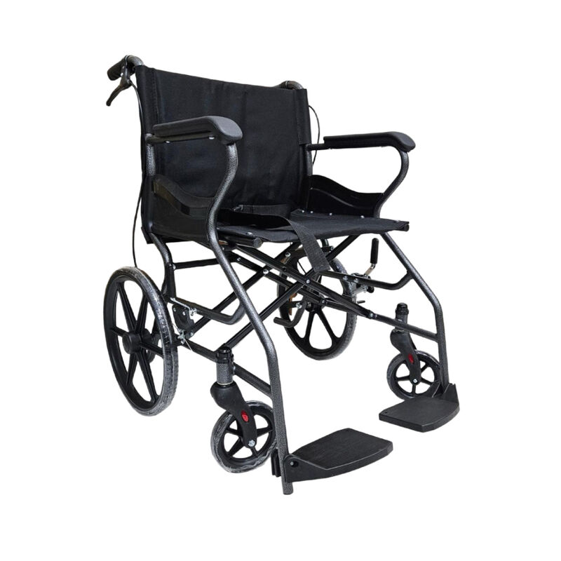 Silla de Ruedas de Traslado con Frenos, Doble C... image number null