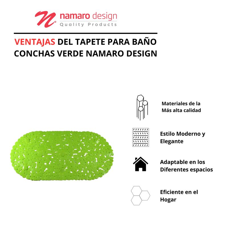 Tapete Para Ba&ntilde;o En PVC Con Dise&ntilde;o De Conchas E... image number null