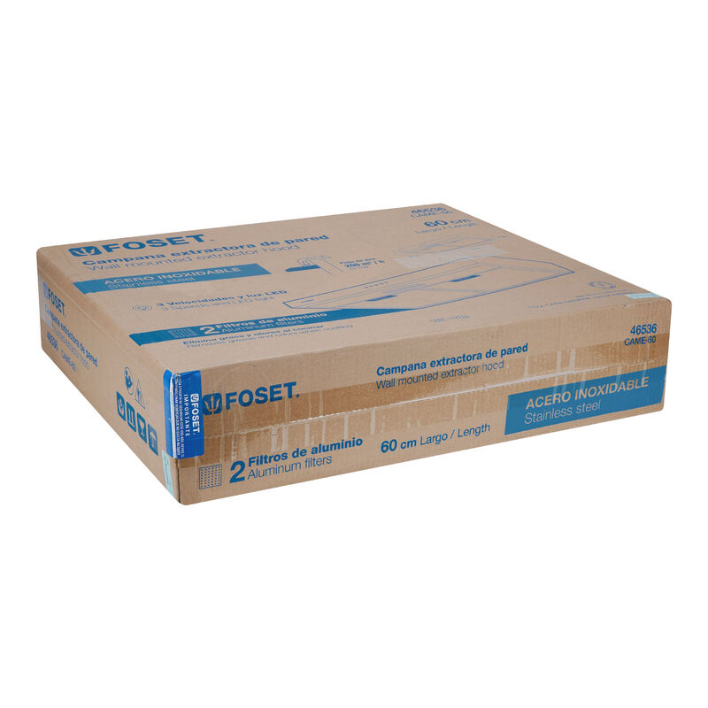 Campana Extractora 60 Cm de Pared Acero Inoxida... image number null
