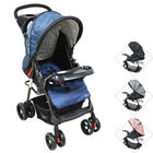 Carriola para Beb&eacute; Ligera y Plegable Asiento Reclinable Cintur&oacute;n de 5 Puntos Charola Toldo Apta desde 6 Meses Hasta 18 kg  -Azul