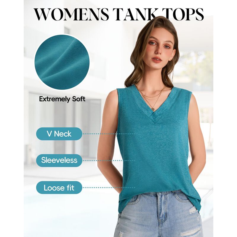 Top Sin Mangas Gayhay, Cuello En V, Blanco image number null
