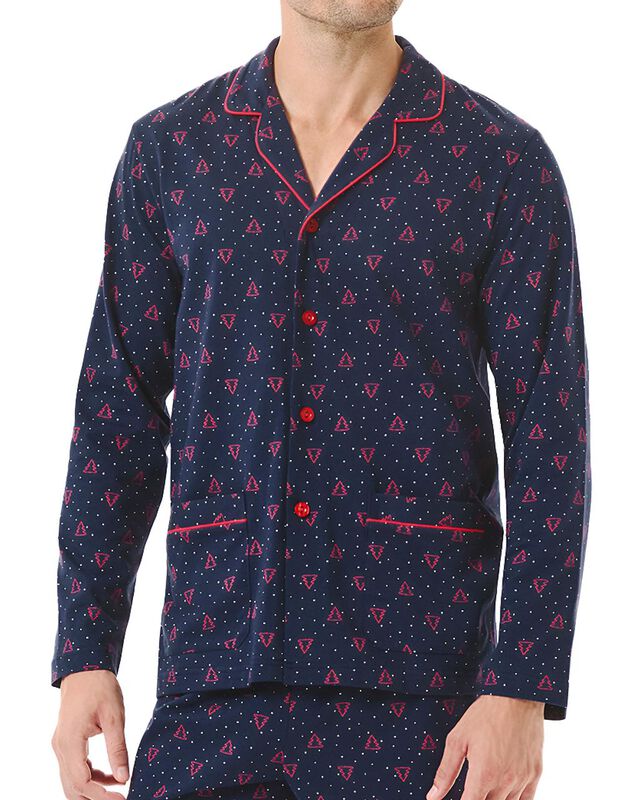 Pijama Vivo Punto Azul Marino image number null