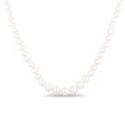 Collar De Oro Amarillo 14k Con Perlas (46 Cm)