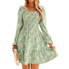 Vestido Berrygo Manga Larga Mini Verde Salvia XL