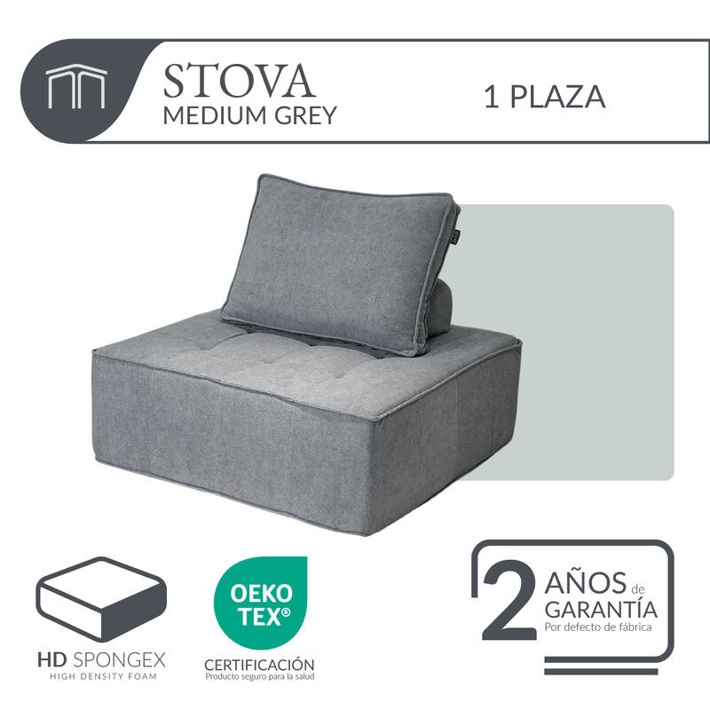 Sill&oacute;n Espuma Alta densidad STOVA Medium Grey 1... image number null