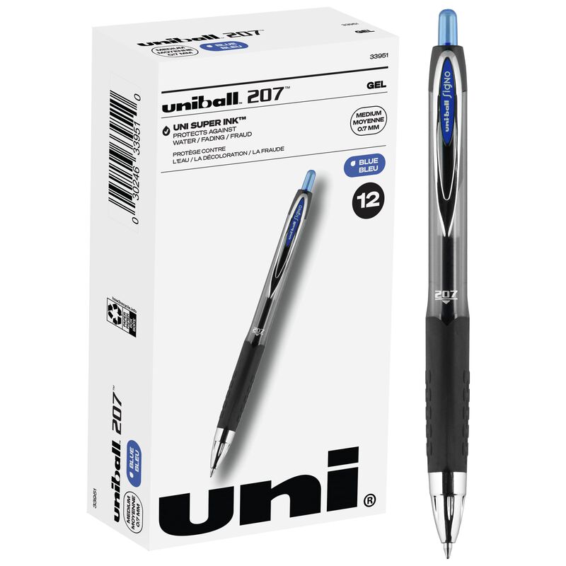Bol&iacute;grafos De Gel Uni-ball 207 Retr&aacute;ctiles De P... image number null
