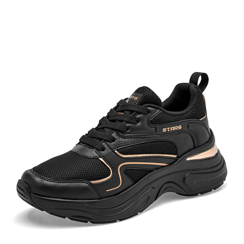 Stars Of The World tenis chunky para mujer negr... image number null