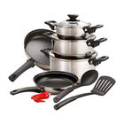 Bater&iacute;a Cocina Triple Fondo Antiadherente Gris Acero Tramontina