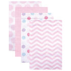 Manta De Franela Rn Luvable Friends 4pz Puntos Rosa