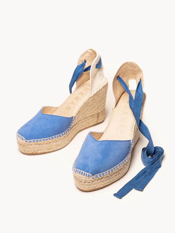 Alpargata Cu&ntilde;a Alta Romero Azul image number null